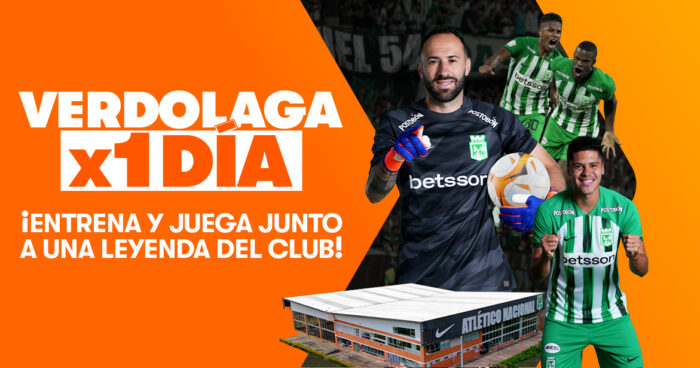 Juega por un dia como profesional del futbol colombiano - verdolaga x un dia - Betsson y atlético Nacional